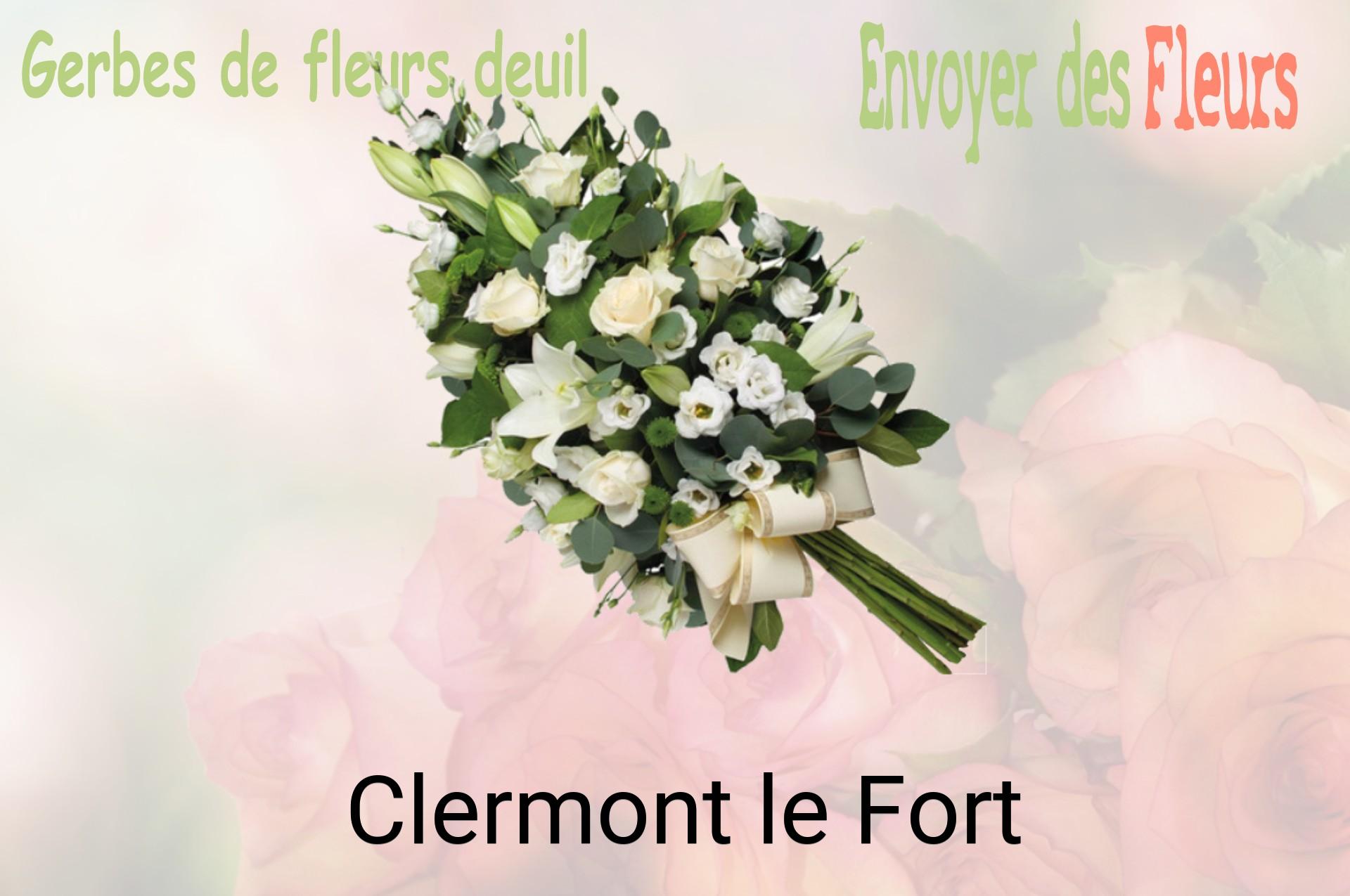 Gerbe de fleurs de deuil livrée à Clermont-le-Fort